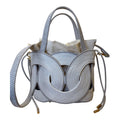 Bolso cuerdas MINI color blanco con ribete
