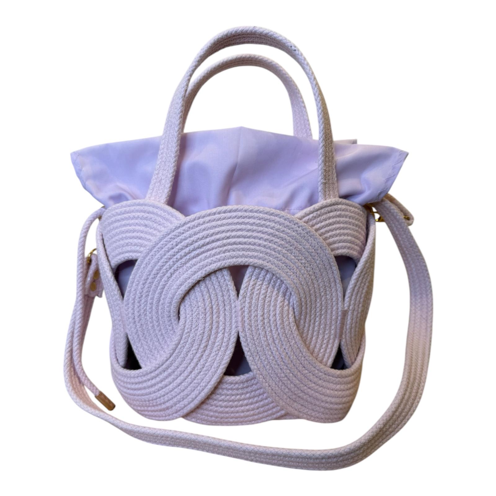 Bolso Cuerdas MINI Rosa Suave