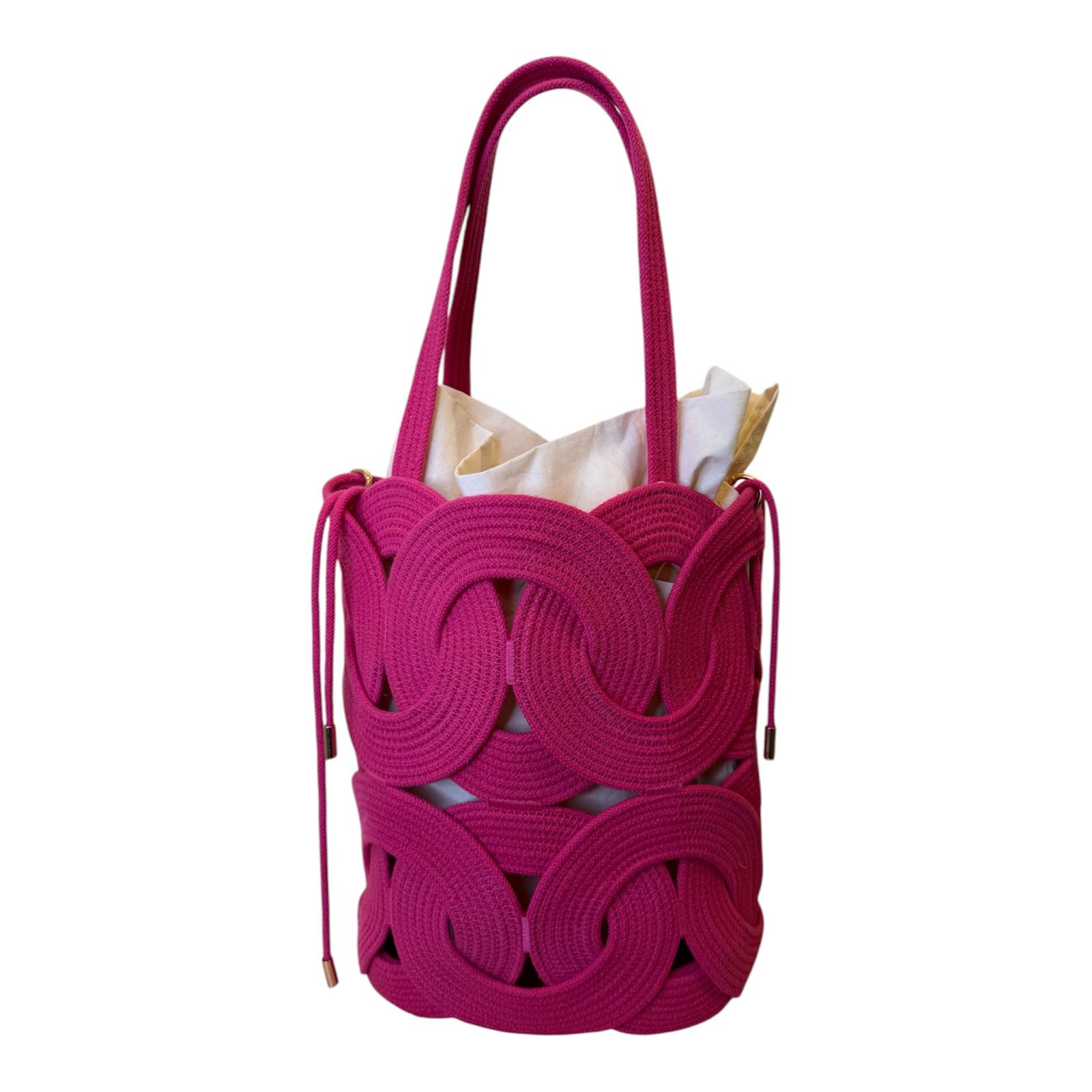Bolso Cuerdas GRANDE Fuxia